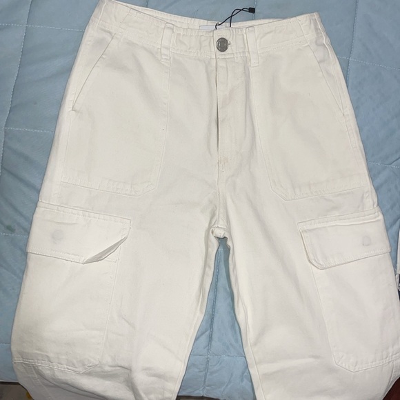 Zara high-rise straight cargo pants - Picture 5 of 6